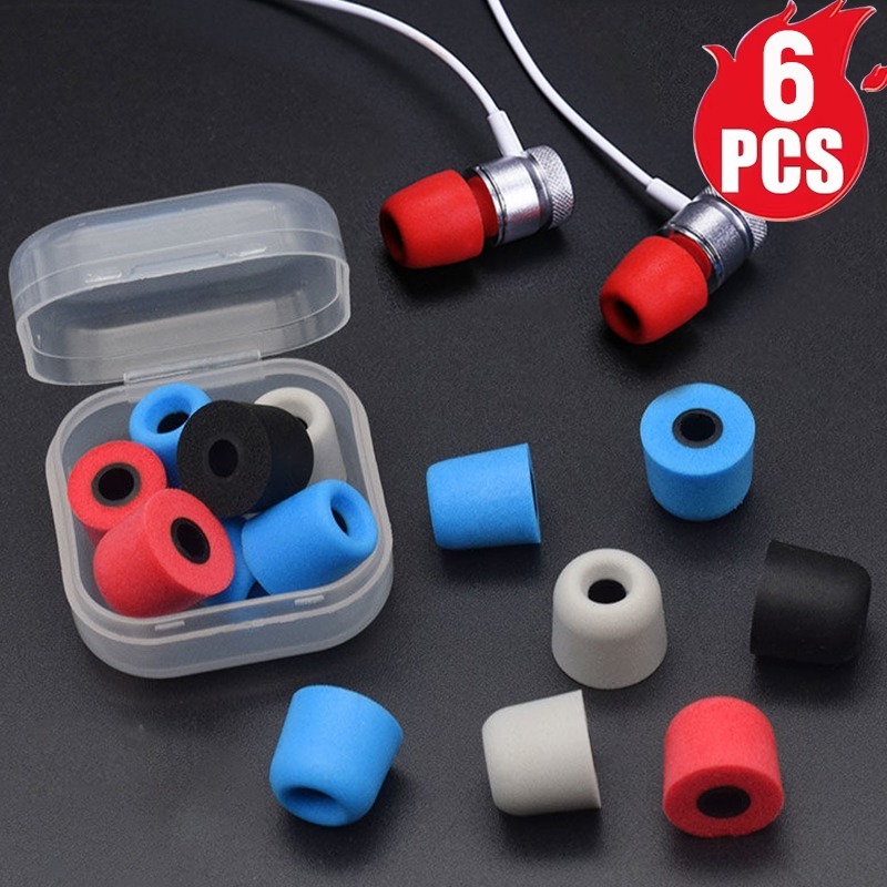 1-6Pair Soft Memory Foam Earbu - Earphone Foam Tip 评论和价格