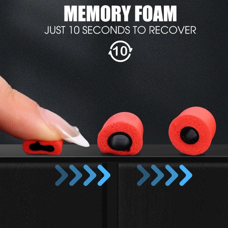 1-6Pair Soft Memory Foam Earbu - Earphone Foam Tip 评论和价格