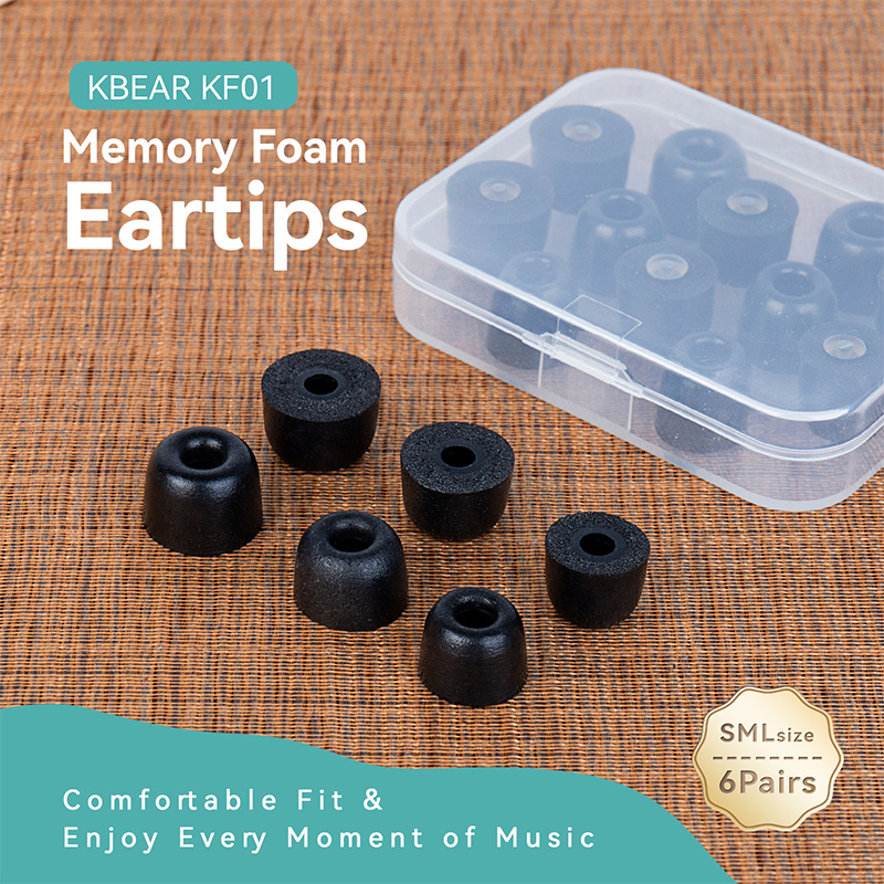 KBEAR KF01 Memory Foam Eartips - Earphone Foam Tip 评论和价格