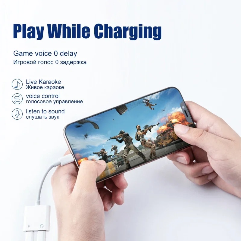 Audio Adapter For iPhone 14 13 - Earphone Splitter Jack 评论和价格